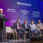 Jaume Alsina, president de bonÀrea, en la seua intervenció al Teatre Ateneu de Guissona. - LAIA PEDRÓS
