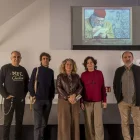 Els participants en la taula redona i diferents autoritats, ahir al Museu Morera. - MUSEU MORERA