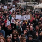 Participants ahir en la manifestació celebrada a Tarragona. - ARIADNA ESCODA/ACN
