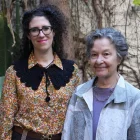 La il·lustradora Áurea López i l’escriptora pallaresa Maria Barbal, ahir a Barcelona. - ACN