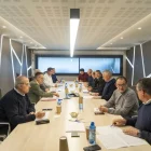 La junta de preus del porcí reunida ahir a Mercolleida. - PAU PASCUAL