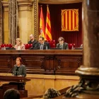 La diputada republicana Montse Bergés va defensar la moció ahir en el ple del Parlament. - PARLAMENT