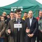 El president de la Generalitat, Salvador Illa, y la consellera Núria Parlon visitan el centro de mando avanzado de contención de la peste porcina africana.