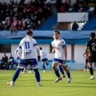 Lucas Pariente, de cara, celebra amb ràbia el gol de l’empat passat el 90 de partit. - JOSEP MARIA RIBES