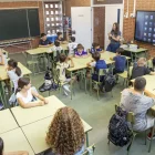 Foto d’arxiu del primer dia de curs a l’escola Sant Jordi, de Lleida. - JORDI ECHEVARRIA