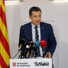 El conseller d'Agricultura, Oscar Ordeig, durant una compareixença als serveis territorials
d'Agricultura de Lleida