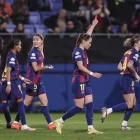 La polonesa Pajor celebra el gol que obria el camí de la victòria blaugrana davant del Benfica al Johan Cruyff. - EUROPA PRESS