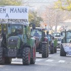 Una imatge de la tractorada d'aquest divendres a Tàrrega.
