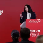 La secretària d’Organització del PSOE, Rebeca Torró, en roda de premsa. - EFE