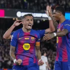 Raphinha celebra un dels dos gols que ahir van donar el triomf al Barcelona. - EUROPA PRESS