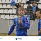 El Lleida CF celebra un dels seus gols aquesta tarda.