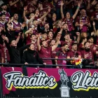 Prop de 150 lleidatans van acompanyar l’Hiopos a les grades del Bilbao Arena. - ACB PHOTO/AITOR ARRIZABALAGA