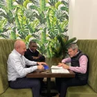 Solsona i Pons van firmar ahir el conveni amb Quiñónez. - MARC CARBONELL