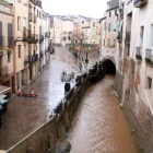 Imatge del barranc de Falset negat per l’aigua. - ANNA FERRÀS/ACN