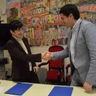 L’ajuntament va firmar ahir el conveni amb la representant provincial de la DGT. - C.SANS