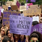Imatge d’arxiu d’una protesta contra la violència sexual a Lleida. - ACN