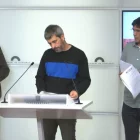 La plataforma Pobles Vius, ahir al Parlament. - PARLAMENT