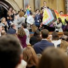 El ple del Parlament després de l'aprovació de la llei de l'erradicació de I'LGBTI-fòbia.
