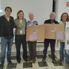 Paquita Villoria i Ramón Tosquella, divendres, durant l’acte a la Capella de la UTC de Lleida. - GSS