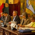 Talarn i els vicepresidents de la Diputació de Lleida, durant un ple anterior.