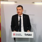 Òscar Ordeig aquest dissabte en una roda de premsa a la seu del departament a Lleida.