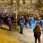 Mossos separen dos protestes per la situació dels migrants. - ACN