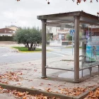 Parada d’autobús a la plaça de la Plana. - JORDI BONILLA