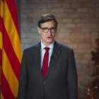 El president Salvador Illa durant el discurs nadalenc des del Palau de la Generalitat. - GENERALITAT