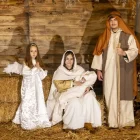 Quatre dels més de 85 figurants del pessebre vivent de Lleida. - JORDI ECHEVARRIA