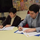 La firma del conveni entre CGT i l’ajuntament el dia 15. - C.SANS