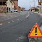 La senyalització col·locada davant del carril bici. - J. GÓMEZ