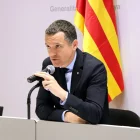 Òscar Ordeig va comparèixer ahir per informar sobre les novetats de la pesta porcina africana. - ANDREA SALAZAR/ACN