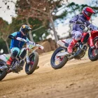 Marc Márquez, al capdavant, perseguit per Diogo Moreira en l’entrenament de dilluns passat. - SGR