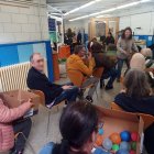 Participants del projecte "Desencaixa't", que es duu a terme a la Ludoteca de Cappont.