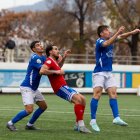 Una acció del partit del Mollerussa aquest diumenge.