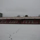 El terreny de joc del Ramon Farrús cobert per la neu. - AEM