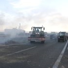 La concentració a l'A-2 a Fondarella aquest divendres al matí.