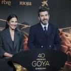 Toni Acosta i Arturo Valls van revelar ahir a l’Acadèmia del Cine a Madrid la llista de nominats. - EFE