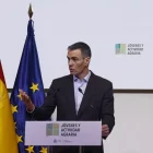 Sánchez en la presentació del seu pla per rejovenir el camp. - EFE