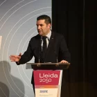 El secretari general de Governs Locals i de Relacions amb l’Aran, Xavier Amor, en la seua intervenció. - SANTI IGLESIAS