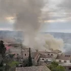 Un incendi crema un magatzem a Cervera sense causar ferits - <B>CEL MARQUEZ/LLEIDA TV</B>