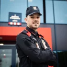 Daniel, l’agent dels Mossos d’Esquadra que va salvar el nen a Solsona amb la maniobra de Heimlich. - ÒSCAR BAYONA/REGIÓ 7