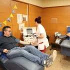 Donants al banc de sang de l’hospital Arnau. - AMADO FORROLLA