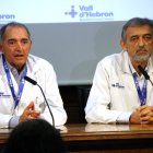 El director gerent de l'Hospital Vall d'Hebron, Albert Salazar, i el director clínic del Servei de Diagnòstic per la Imatge, Manel Escobar.