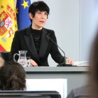 La ministra d'Inclusió i portaveu del govern espanyol, Elma Saiz, aquest dimarts en una roda de premsa a la Moncloa.