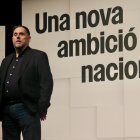 Oriol Junqueras durant la seua conferència a Sant Andreu de la Barca.