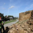 Ensorrament de part de la muralla de la ciutat ibèrica d’Ullastret. - ACN