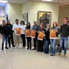 Els portaveus de les entitats que han recuperat la festa. - A.A.