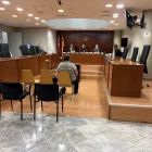 L’acusat, ahir al matí a la banqueta de l’Audiència de Lleida.