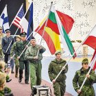 Ceremònia inaugural del mundial d'esquí militar organizat a Suècia el 2023.